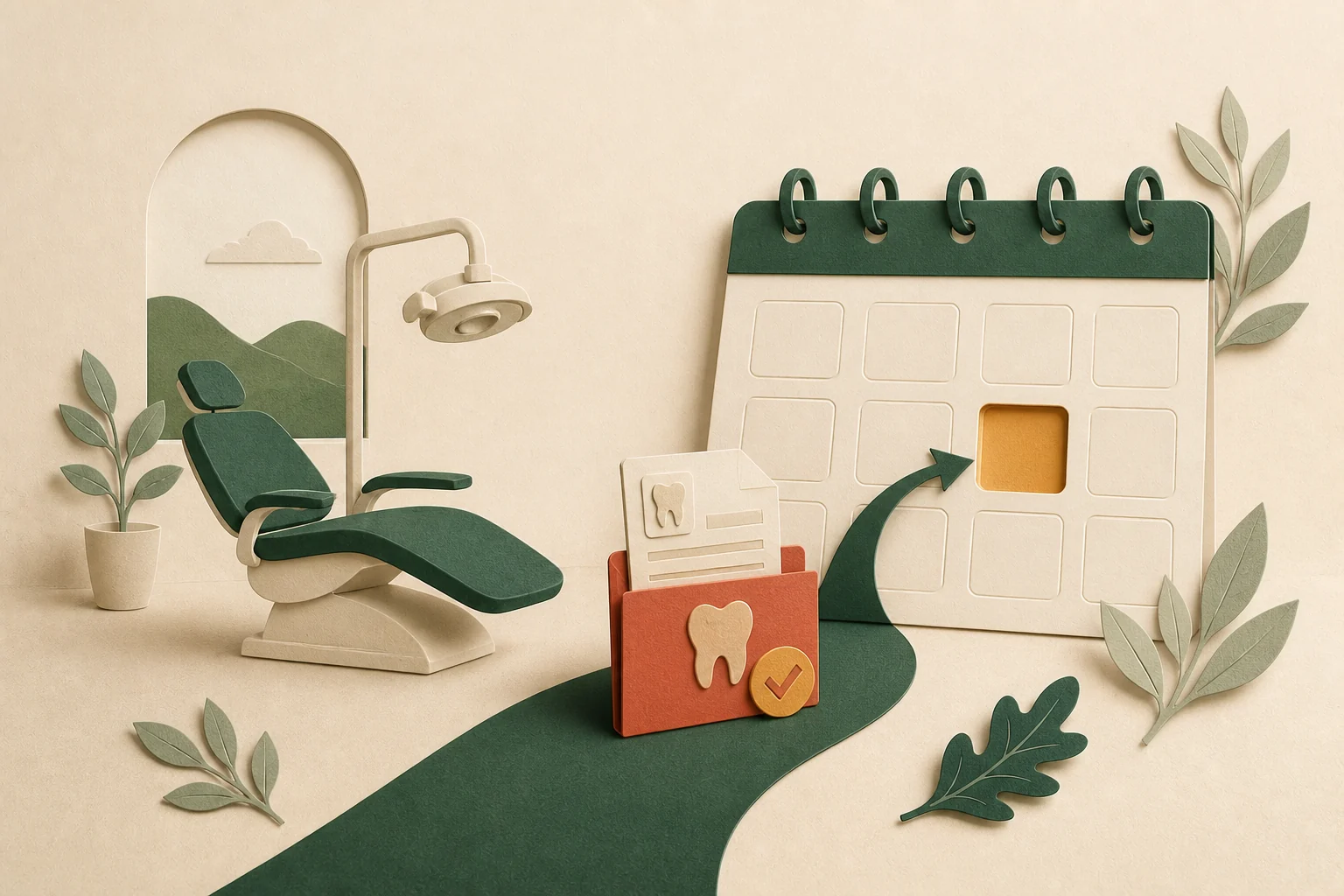 Accepted dental treatment moving into an open chair time on the calendar