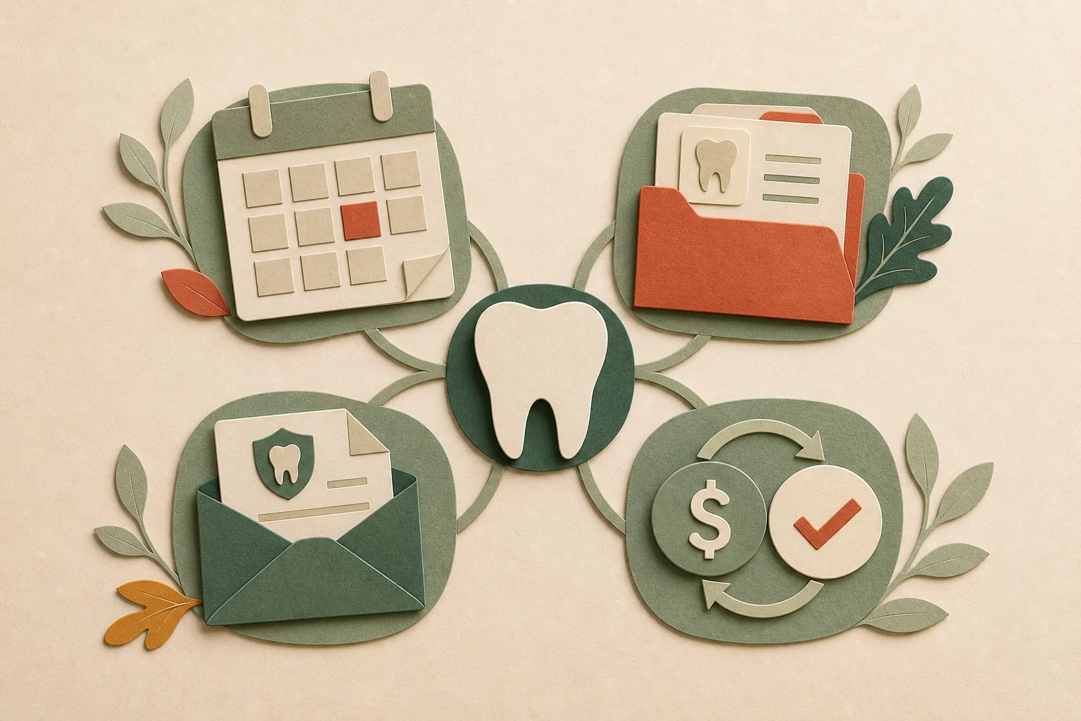 Dental scheduling, patient, claim, and payment tools connected to one system